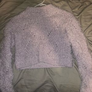 Shaggy cropped sweater